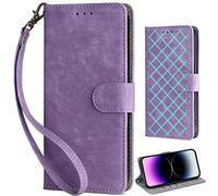 BaiFu RFID Wallet Case for OPPO Reno4 Pro 5G, RFID Blocking, Wallet Magnetic Cover for OPPO Reno4 Pro 5G-Purple
