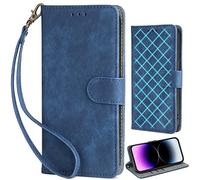 BaiFu RFID Wallet Case for Samsung Galaxy M22 4G/A22 4G, RFID Blocking, Wallet Magnetic Cover for Samsung Galaxy M22 4G/A22 4G-Blue