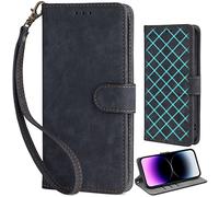 BaiFu RFID Wallet Case for Samsung Galaxy S22, RFID Blocking, Wallet Magnetic Cover for Samsung Galaxy S22-Black