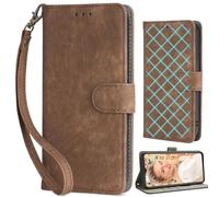 BaiFu RFID Wallet Case for ZTE Nubia V80 Max,Magnetic Cover for ZTE Nubia V80 Max-Brown