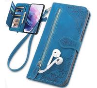 BaiFu Wallet Case for ZTE Blade A76 5G with Zipper Pocket, PU Leather Phone Cover for ZTE Blade A76 5G-004