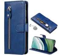 BaiFu Zipper Wallet Case for Realme C71 4G India, PU Leather Pocket, Zipper Cover for Realme C71 4G India-Blue