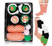 BAIFULAI 3 Pairs of Sushi Socks, Funny Socks in Sushi Shape, Funny Socks, Men Women Gifts for Men, Funny Colourful Crazy Socks, Japanese Gift Ideas, NO, 38 Große Größen