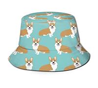 Bucket Hats Fashion Sun Cap Packable Outdoor Fisherman Hat for Women and Men, Corgi Puppy Dog Lover 6, One size