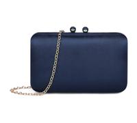 BAIGIO Clutch Bag for Women Elegant Silk Satin Wedding Bridal Clutch Purse Evening Bag Ladies Prom Party Handbag (blue)