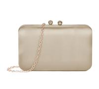 BAIGIO Clutch Bag for Women Elegant Silk Satin Wedding Bridal Clutch Purse Evening Bag Ladies Prom Party Handbag (Champagne)