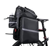 BAIGIO Expandable Bike Rear Seat Bag 11-30L Bicycle Trunk Bag Back Panniers Rack Carrier Bags for Cycling Touring Travel Luggage Storage with Shoulder Strap & Waterproof Rain Cover