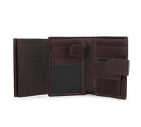 BAIGIO Genuine Leather Wallets for Men Trifold Wallet Card Holder Men Wallet RFID Blocking Coin Pocket, Coffee, Men's Genuine Leather Wallet Rfid Blocking