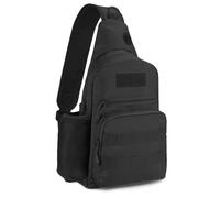 BAIGIO Tactical Sling Bag Small Backpack for Men Molle Cross Body Bags Single Strap EDC Shoulder Pack, #A-black, OneSize, Tactical Sling Bag