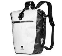 BAIGIO Waterproof Bicycle Rolltop Backpack Panniers 27-30L Bike Front Rack Bag Rear Carrier Rucksack Cycling Back Seat Bag with Detachable 17 inch Liner Handbag, Travel Sport (White)