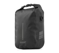 BAIGIO Waterproof Bike Front Fork Bag 4-6L Bike Rear Rack Pannier Bicycle Quick Release Dry Storage Bag for E-Scooter Cycling Touring Travel, Black with Shoulder Strap