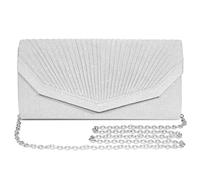 BAIGIO Women's Evening Bag Purse, Sparkly Clutch Bags for Women, Women's Clutches Purses, Sequin Handbag, Glitter Shoulder Bag, Small Evening Bags for Party Prom Wedding Bridal Ladies Clutch, Silver