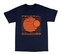 BAIGONGZHU Federal Colonies Total Recall Inspired T-Shirt 100% Cotton Arnie Sci Fi XL Black
