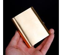 BAIHAO Portable Hand-rolled Tobacco Box Sealed Cigarette Case Personalized Metal Coil Cut Copper Cigarette Box