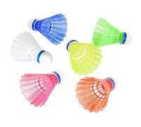 BAIHUALIN WHiZZ Colourful Shuttlecocks Badminton Durable Nylon Shuttles for Indoor Outdoor Recreational Game Practice Sports, 6x Multicolour