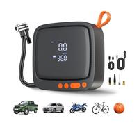 Baiikforza AP22 Tyre Inflator Portable Air Compressor, 150 PSI Faster Inflation Cordless Air Pump, Dual Power & Digital LCD Display, Auto Shut-Off, Tyre Inflator for Car, Bicycle, Motorcycle, Ball