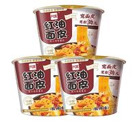 Baijia A-Kuan Sichuan Hot and Sour Broad Noodle Bowl 105g (3 Bowls)