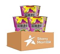 Baijia Spicy Hot Flavour Instant Vermicelli Sweet Potato Noodle Bowl 105g HALAL (Pack of 3)