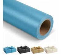 BAIJIALI Matte Wrapping Paper Roll, 17" x 32.8ft Pearly-Lustre Solid Color Gift Wrap for Wedding, Christmas, Birthday, Baby Shower, DIY Bouquet (Sky Blue, 17x32.8)
