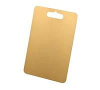 Baikai Kitchen Cutting Board, Stainless Steel Gold Durable Chopping Board, Butcher Block Board with Easy Grip Handle for Meat, Fruit, Vegatable, Cheese (14 x 10 inch)