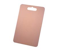 Baikai Kitchen Cutting Board, Stainless Steel Rose Gold Durable Chopping Board, Butcher Block Board with Easy Grip Handle for Meat, Fruit, Vegatable, Cheese (14 x 10 inch)
