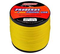 BAIKALBASS Braided Fishing Line 4 Strands Strong Multifilament PE Braid Wire for Saltwater 547Yard/500M 30LB Yellow