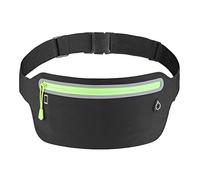Baikeen Running Belt,Slim Fanny Pack Exercise Running Waist Belt Bag for Phone Women Men Runners Gym(Black)
