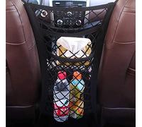 Baikewei Car Storage Net Mesh Organizer - 35 * 25cm Cargo Netting Bag Pocket for Food, Bottle, Groceries - Rear Trunk Seat Mesh for SUV, Motorhome, Campervan (3 Lays)