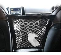 Baikewei Car Storage Net Mesh Organizer Cargo Netting Storage Bag Pocket for Food Bottle Groceries, 35 * 25cm Car Back Rear Trunk Seat Mesh Net for Car SUV Trunk Motorhome Campervan (2 lays)