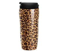 BAIKUTOUAN Animal Leopard Print Travel Tumbler Coffee Mug Plastic with Lid Double Wall Insulated with Design Pattern Print Cup