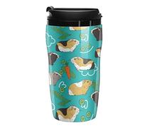BAIKUTOUAN Guinea Pig Travel Tumbler Coffee Mug Plastic with Lid Double Wall Insulated with Design Pattern Print Cup
