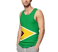 BAIKUTOUAN Guyana Flag Men's Sleeveless Vest Full Print Tank Top Shirts Tee For Casual Gym Workout S