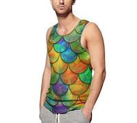 BAIKUTOUAN Irish Flag With Shamrock Pattern Men's Sleeveless Vest Full Print Tank Top Shirts Tee For Casual Gym Workout L