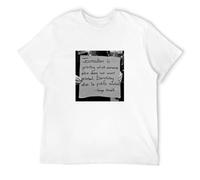 BAILANSI George Orwell Journalism Public Relations Quote 1984 Mens Cotton Tshirt Size S White