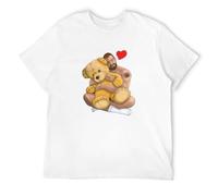 BAILANSI of Beer Knuffel Casual Mannen Gay Bear Art Pride Grrr LGBT Korte Mouw Kleding Katoen Ronde Hals Mens Cotton Tshirt Size XL White