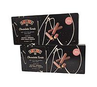 Baile y Chocolate Twists Light & Crispy Irish Cream Ganache Filled Wafers 100g box Christmas festive treats for kids and adults (Pack of 2)