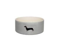 Bailey and Friends Dog Bowl Dachshund Grey