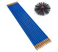 Bailey Lockfast Chimney Sweep Brush & Rod Set - 16" Brush + 10 Rods