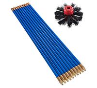 Bailey Lockfast Chimney Sweep Brush & Rod Set - 6" Brush + 10 Rods