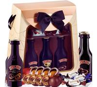 Baileys Gift - Baileys Handbag Gift - Baileys Irish Cream Baileys Truffle Baileys Orange Coffee Guylian Chocolate | Chocolate Gift set for women | 3x Baileys Miniature bottles (Baileys Gift Set)