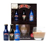 Baileys Gift Set - Original Irish Cream Liqueur, Chocolate, Toffee Popcorn x3 Alcohol Miniatures 5cl Bottles and Glass - Birthday Alcohol Gift Sets for Women, Men, Mum Gifts for Birthday, Christmas