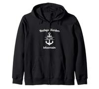 Baileys Harbor Wisconsin Ship Anchor Zip Hoodie