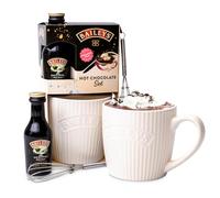 Baileys Hot Chocolate Gift Set - Official Baileys Irish Cream Liqueur 50 ml, Hot Chocolate Powder, Mug, Mini Whisk -Chocolates Gifts for Women, Men, Mum Gifts, Birthday