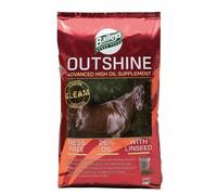 Baileys Outshine Horse Feed 20kg - High Oil Supplement for Coat Shine, Weight Gain & Stamina, Low Starch Formula