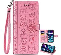 BAILI Animal Wallet Case for Doogee Note 56 Pro/56+, Leather Folio Cover Lovely Cat Dog Magnetic Closure Cartoon Design, Wallet Cover for Doogee Note 56 Pro/56+-004