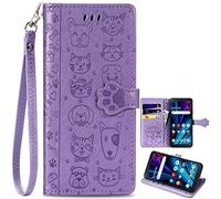 BAILI Animal Wallet Case for MOTO G8 POWER, Leather Folio Cover Lovely Cat Dog Magnetic Closure Cartoon Design, Wallet Cover for MOTO G8 POWER-006