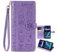 BAILI Animal Wallet Case for Redmi A7 Pro 4G, Leather Folio Cover Lovely Cat Dog Magnetic Closure Cartoon Design, Wallet Cover for Redmi A7 Pro 4G-006