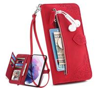 BAILI Case for HMD Skyline Case, Zipper Pocket PU Leather Phone Case, Magnetic Cover Wallet Case Compatible with HMD Skyline-03