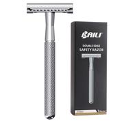 BAILI Double Edge Safety Razor Reusable Manual Long Handle Stainless Steel DE Wet Shaving for Men Women Beard Bikini Armpit Leg Hair Removal BDB3G