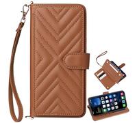 BAILI for ZTE Blade A75 Pro 5G Phone Case, Flip Leather Wallet Cover with 6 Card Slots Kickstand Magnetic for ZTE Blade A75 Pro 5G-Brown